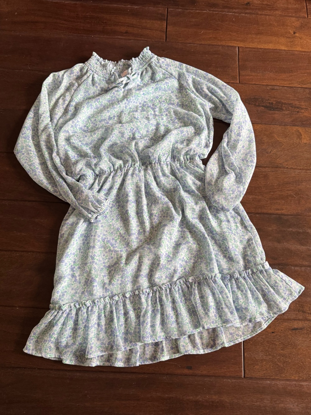 GB girls Lavender and Mint Floral Smocked Top